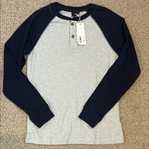 NWT Janie & Jack Blue Henley, 8
